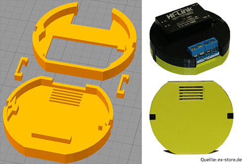 Ein 3D-Modell und das entsprechende Resultat